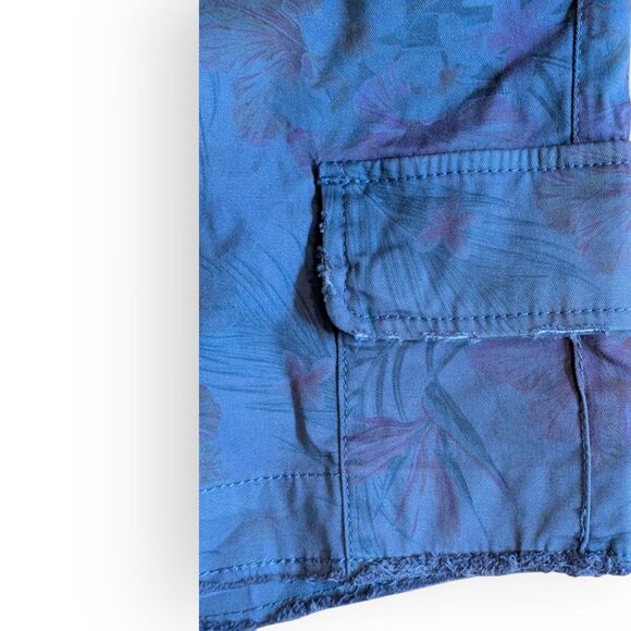 Simple Laguna Women Blue Capri Printed Shorts Size 10 NWT California Surf Beach - Picture 4 of 11